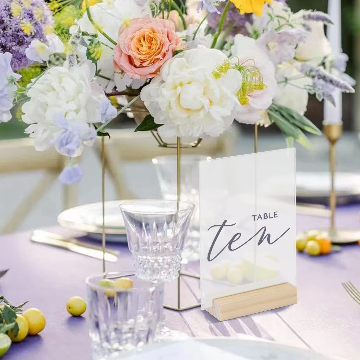 10 Pack Frosted Acrylic Sign With Wood Stand Blank Sheet 5×7 Inch