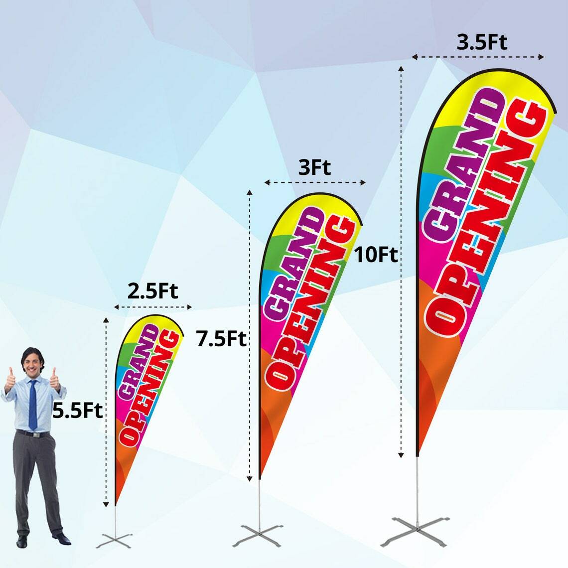 Anley Custom Teardrop Feather Flags Swooper Advertising Banners Flags