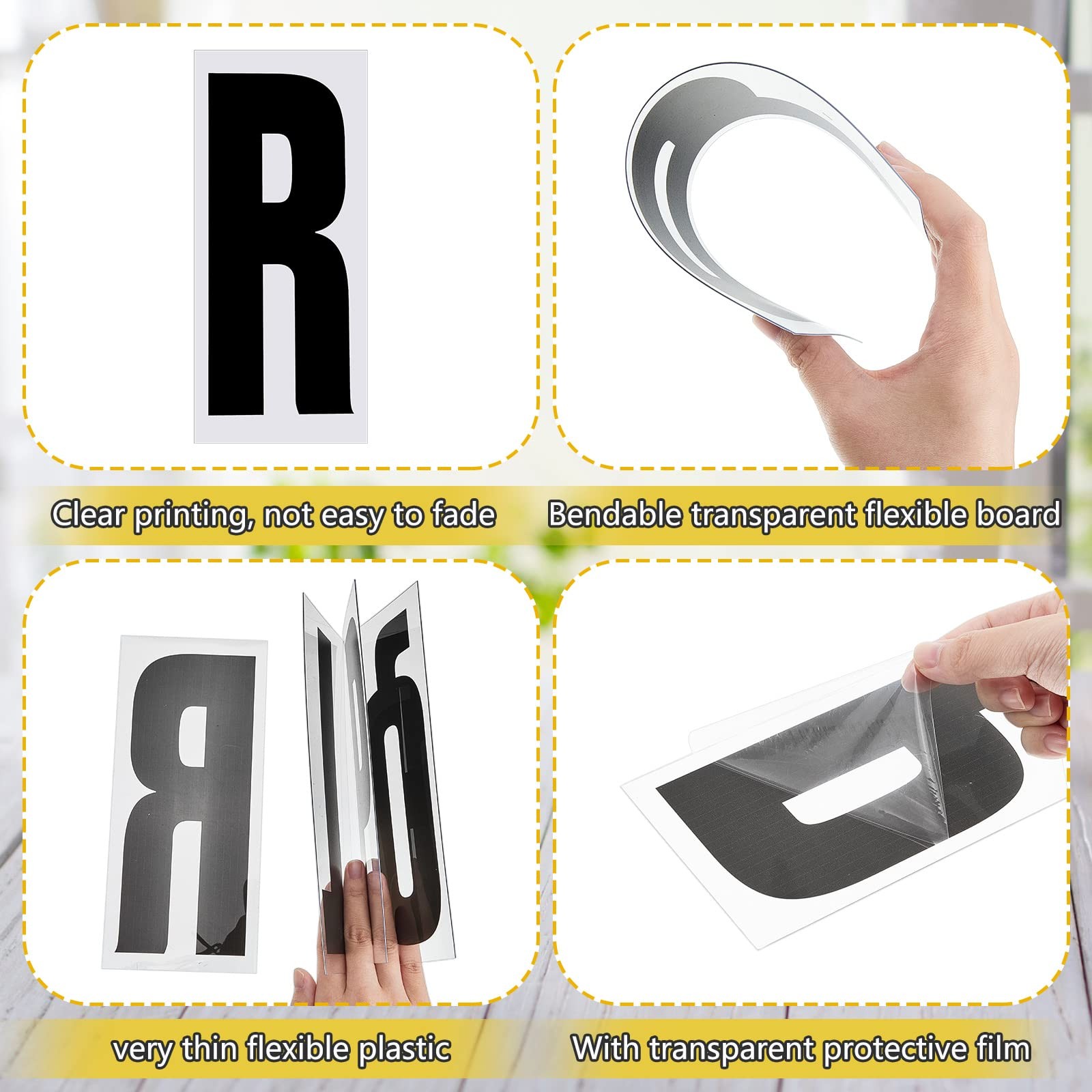Jecery 400-Pc Marquee Sign Letters Numbers Punctuation Flexible Outdoor Board