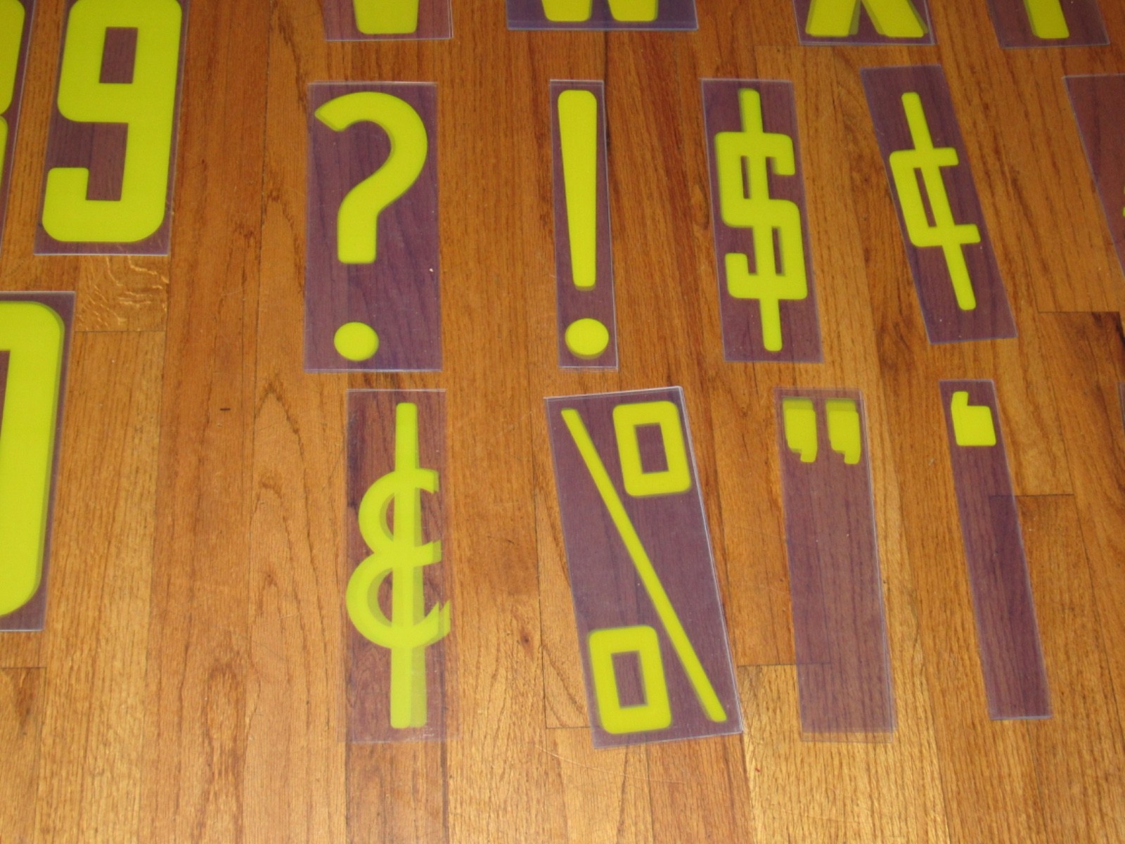 224 Vintage Plastic Marquee Outdoor Sign Symbols Letters Numbers 8″ On 9″ Board