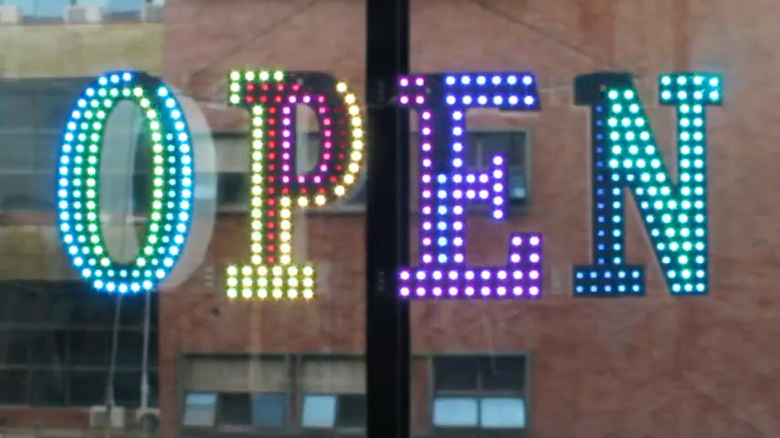 Open Sign 48″x16″ Large LED Open Signs for Business Color Remote Control