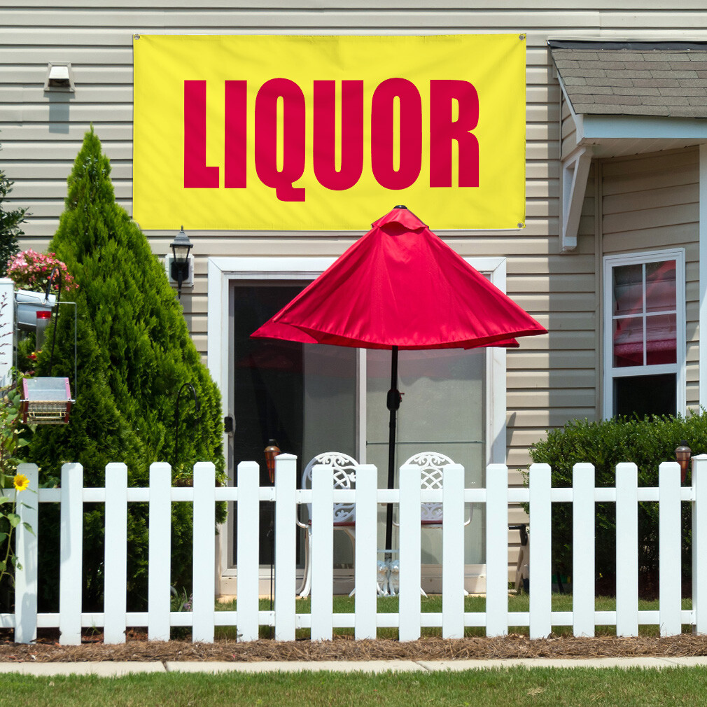 Vinyl Banner Multiple Sizes Liquor Promotion Business Retail Outdoor