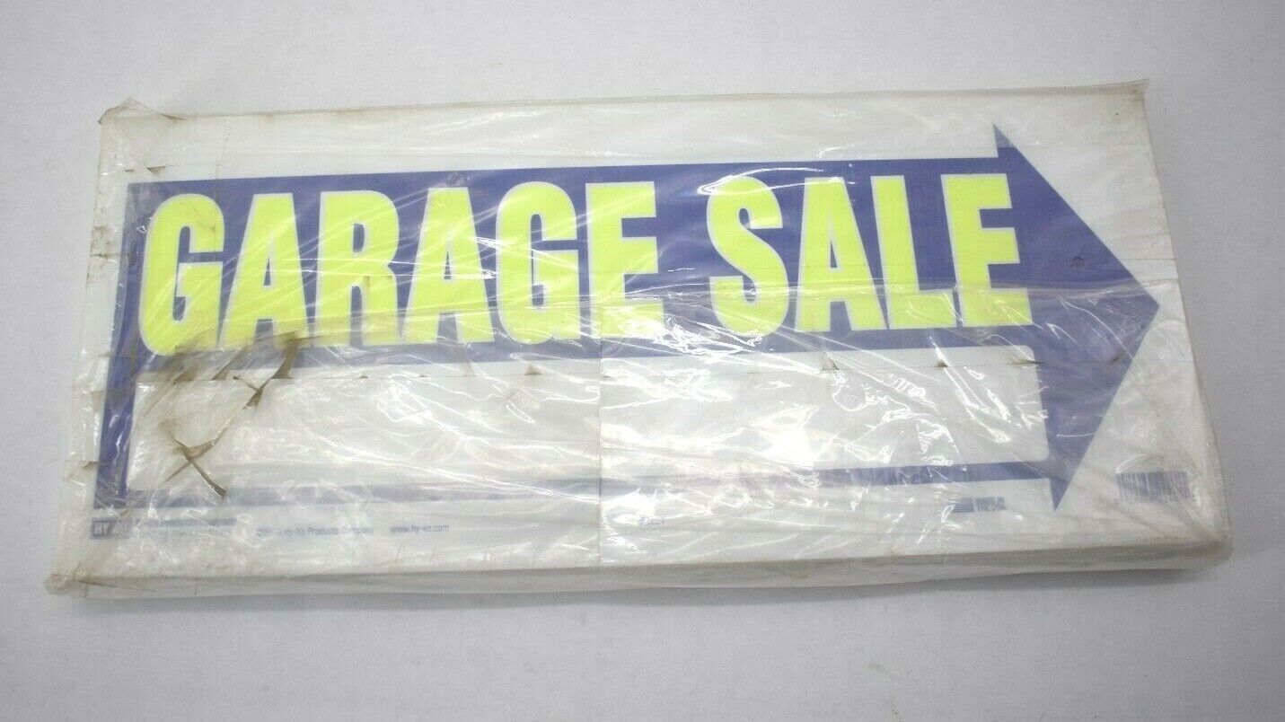Hy-Ko Products 5012134 8.25 X 19 in. Plastic English Garage Sale Sign Case of 5