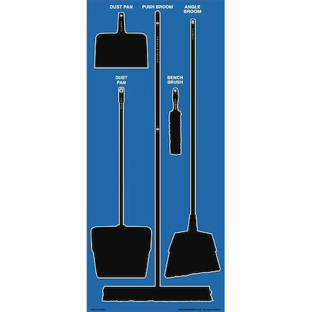 Zoro Select 34Gn40 Store-Boards, 68X30 In, Black/Blue, Max-Duty Aluminum,