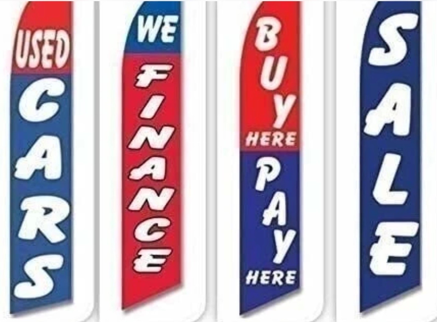 🔥4x Car Flag Windless Swooper Auto We Finance Buy Here Pay Here Sale | NEW