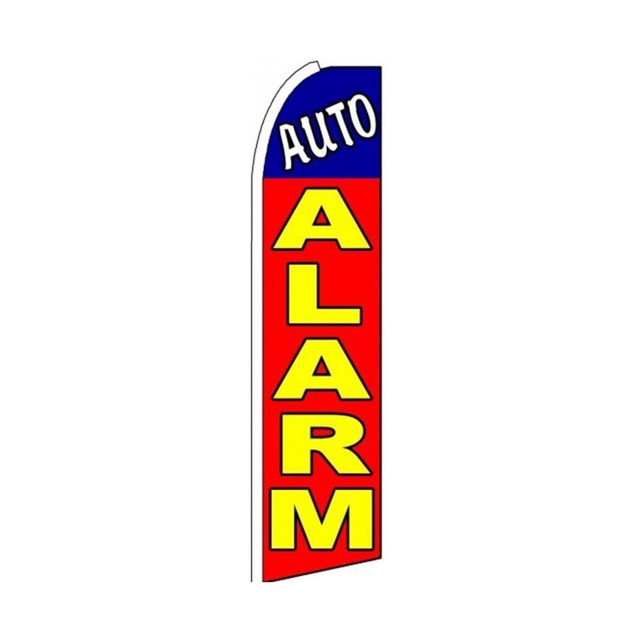 Auto Alarm Swooper Flutter Feather Flag | 3ft W x 11.5ft Tall