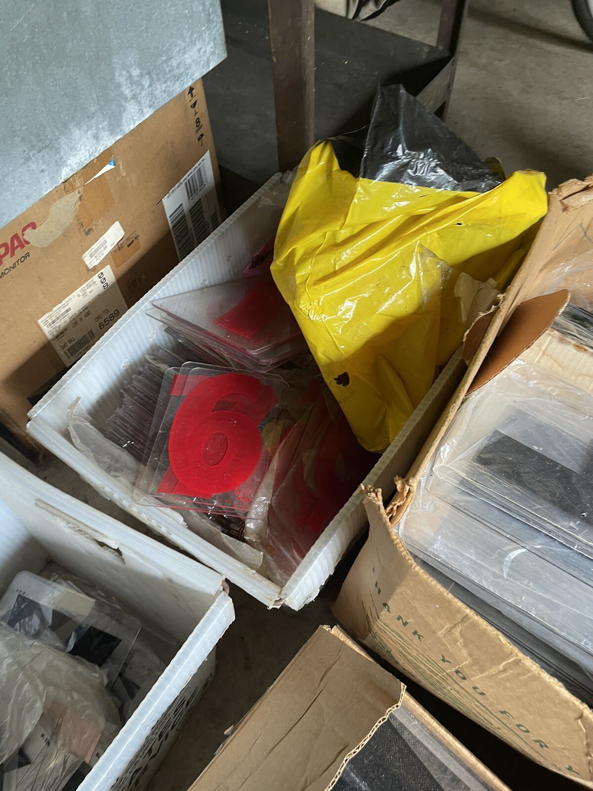 10 Boxes Of Vintage Plastic Sign Letters , Nos, Etc. Few Sizes Mostly Large