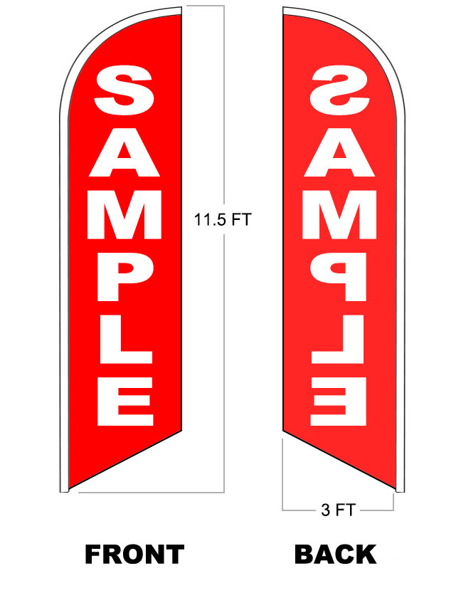 CIGARS Windless Swooper Feather Flag 2.5×11.5 ft Tall Banner Sign yf