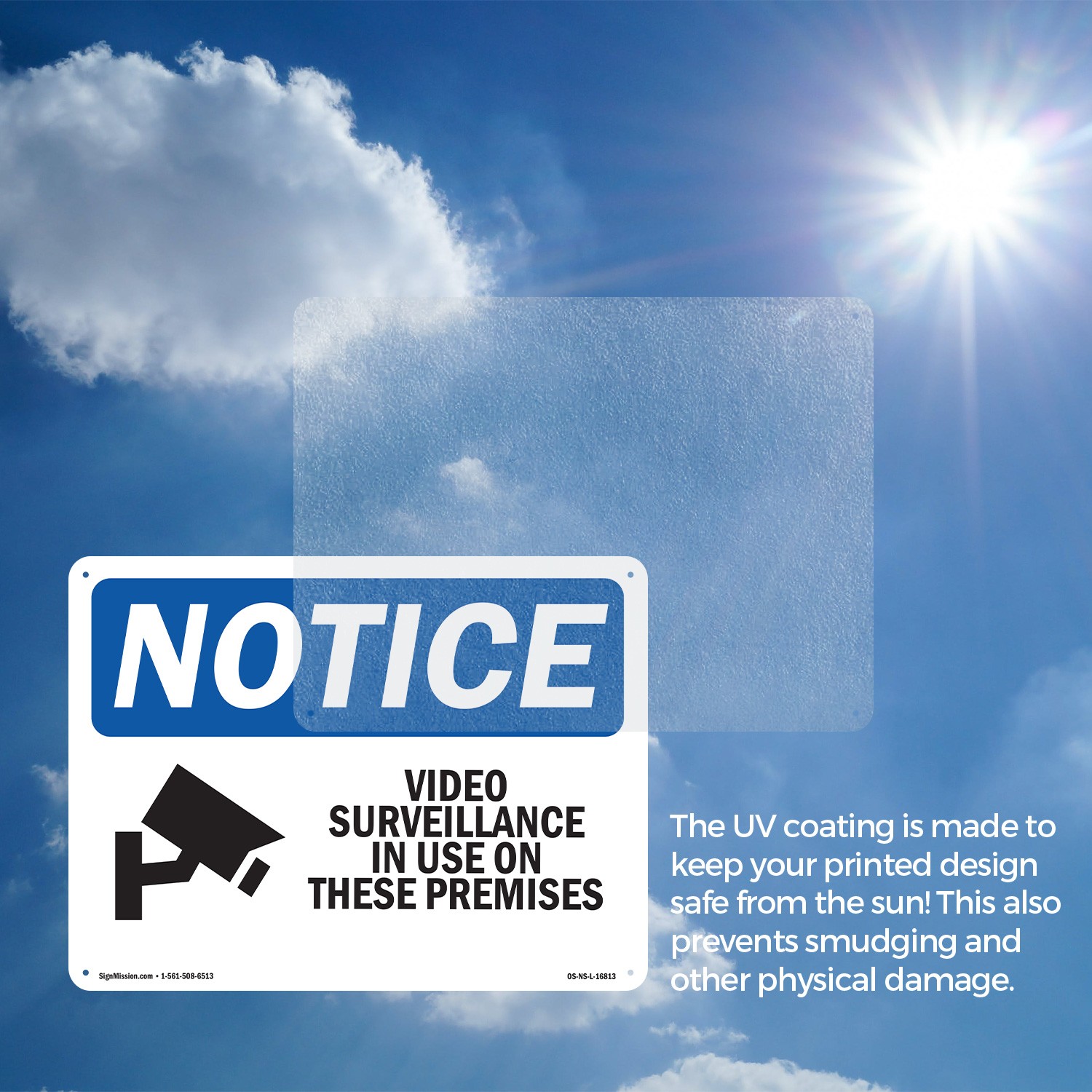 Video Surveillance In Use On These Premises OSHA Notice Sign, Decal 5 or 10 Pack