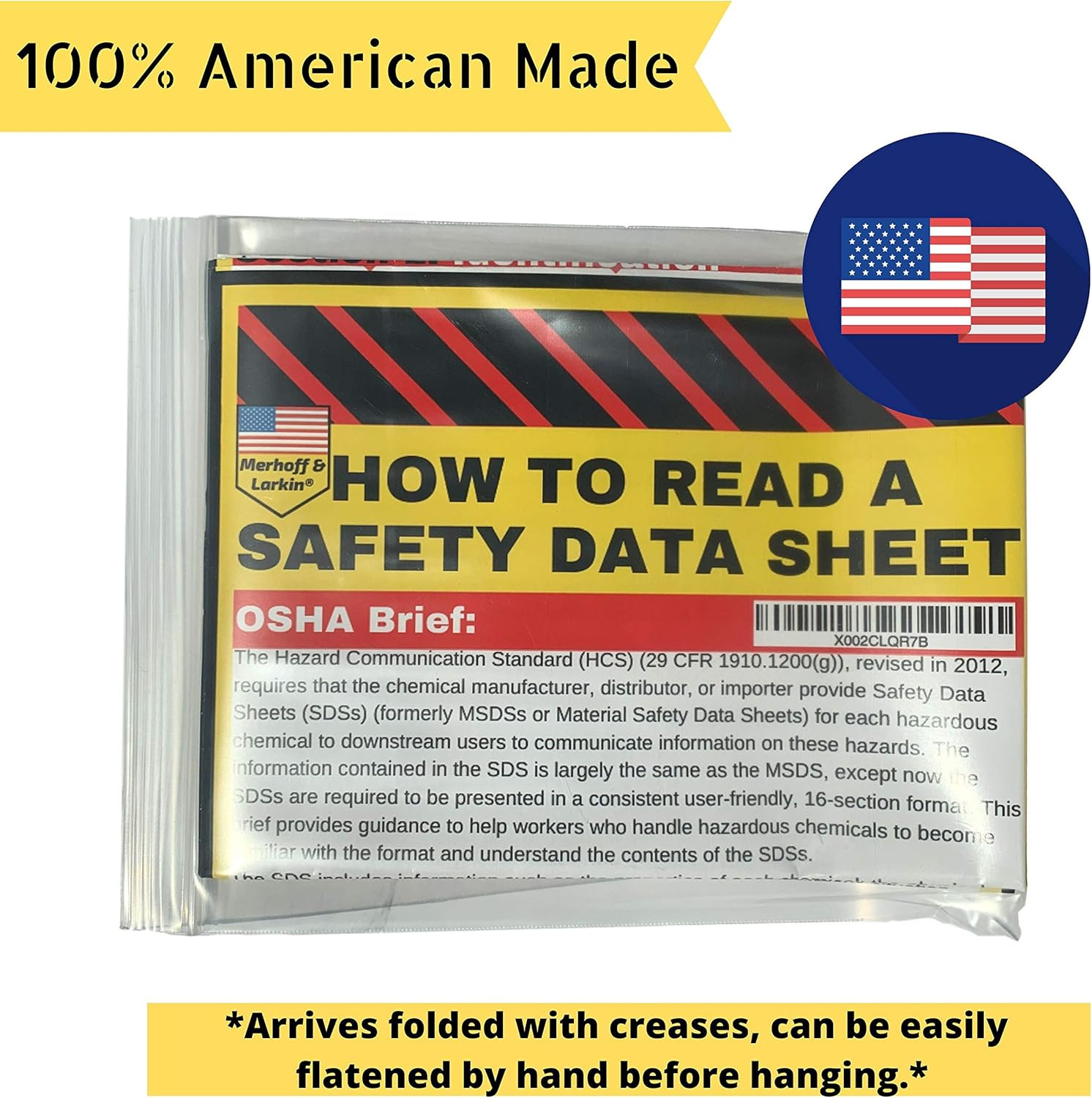 How to Read a Safety Data Sheet (SDS/MSDS) Poster | English 2026 | 36X24 in | Ho