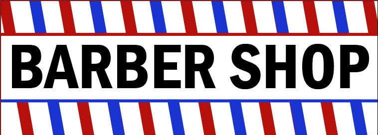 BARBER SHOP Vinyl Banner Sign 30in x 84 in US SELLER / MADE IN USA