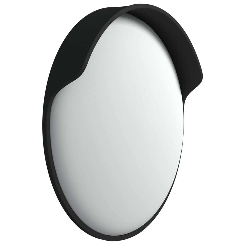 NNEVL Outdoor Convex Traffic Mirror Black Ø60 cm Polycarbonate