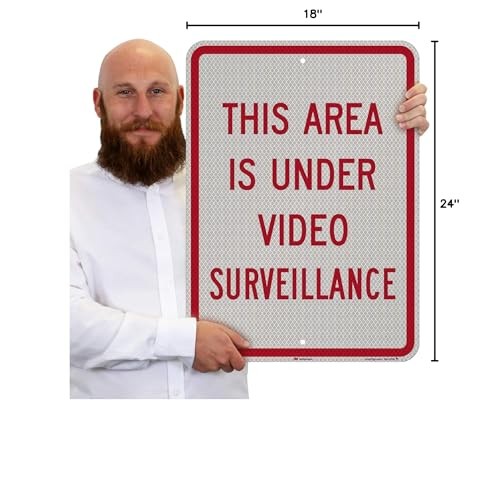 SmartSign This Area Is Under Video Surveillance Sign 18×24 3M High Intensity