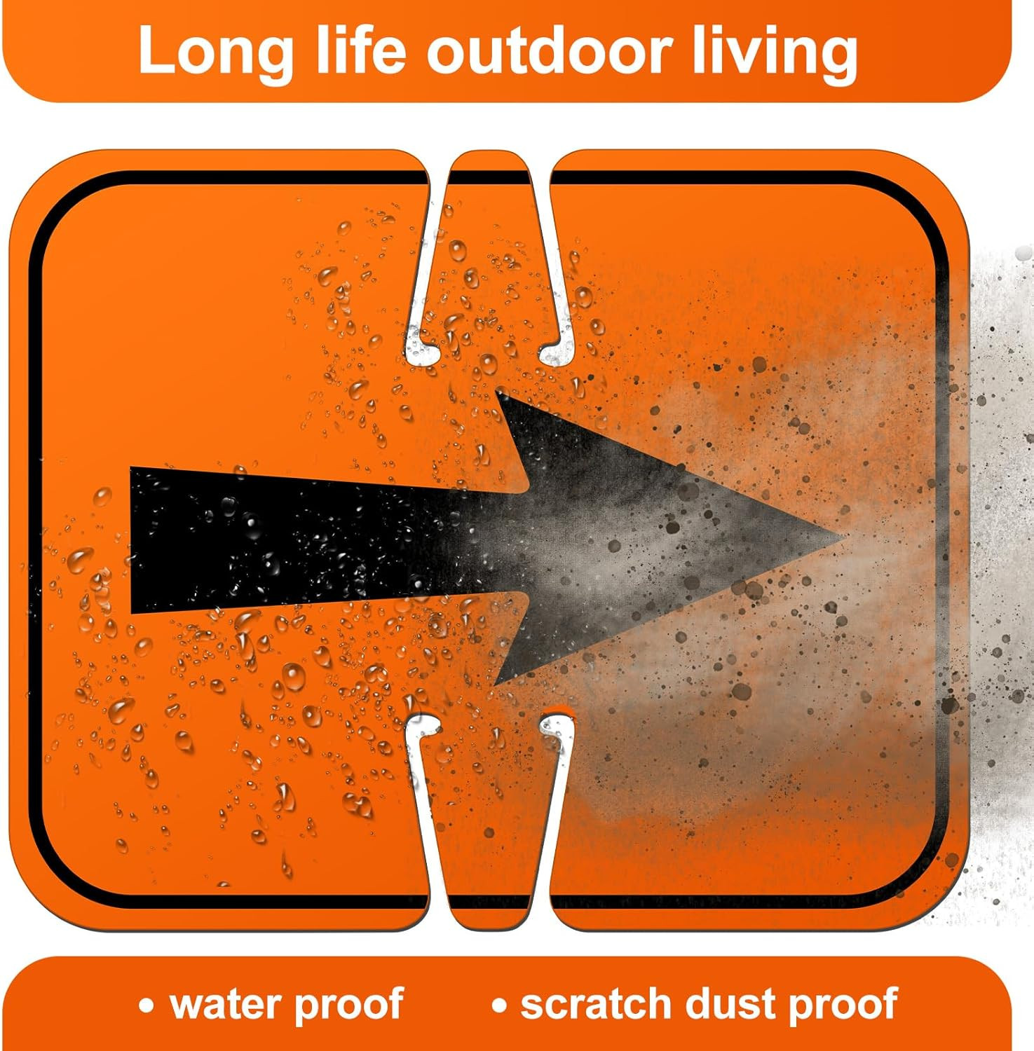 3 Pcs Traffic Reversible Arrow Signs 12.6 x 10.4 Inch Orange Detour Signs Cone T