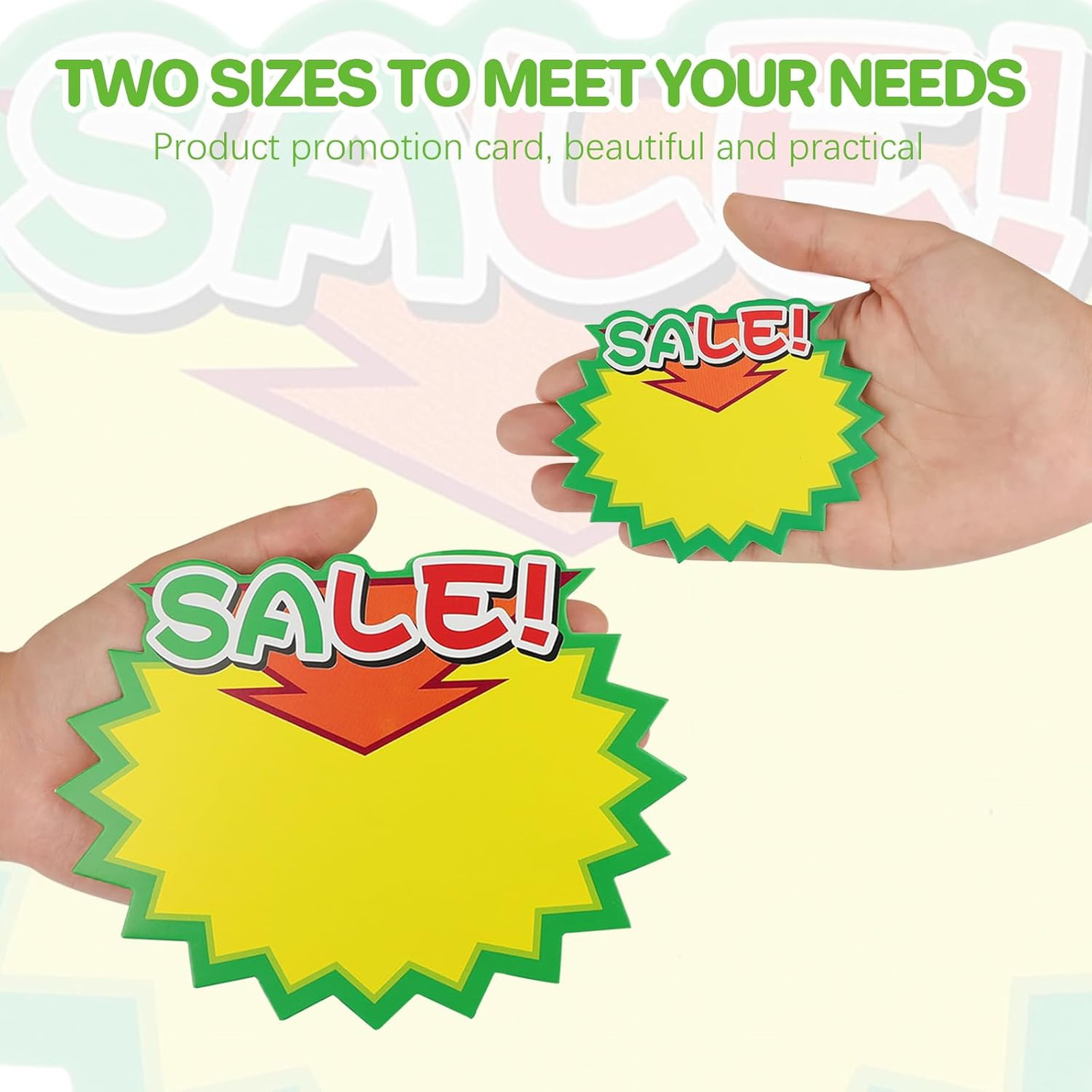Starburst Sign for Retail Store Large 200pcs Yellow Promotional Signage Display
