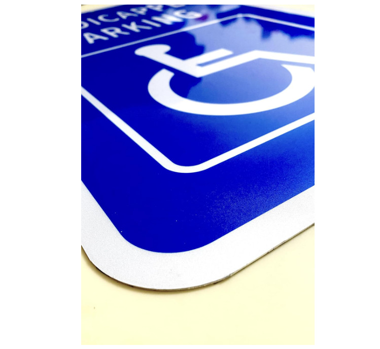 Handicap Parking Sign, Handicap Signs for Parking, Large 12 x 18 Inches .040 Alu