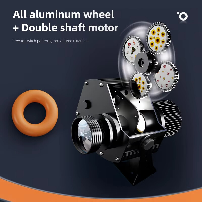 40W-600W 4 Rotating Logos Dynamic Pattern Custom Waterproof Gobo Projector Light