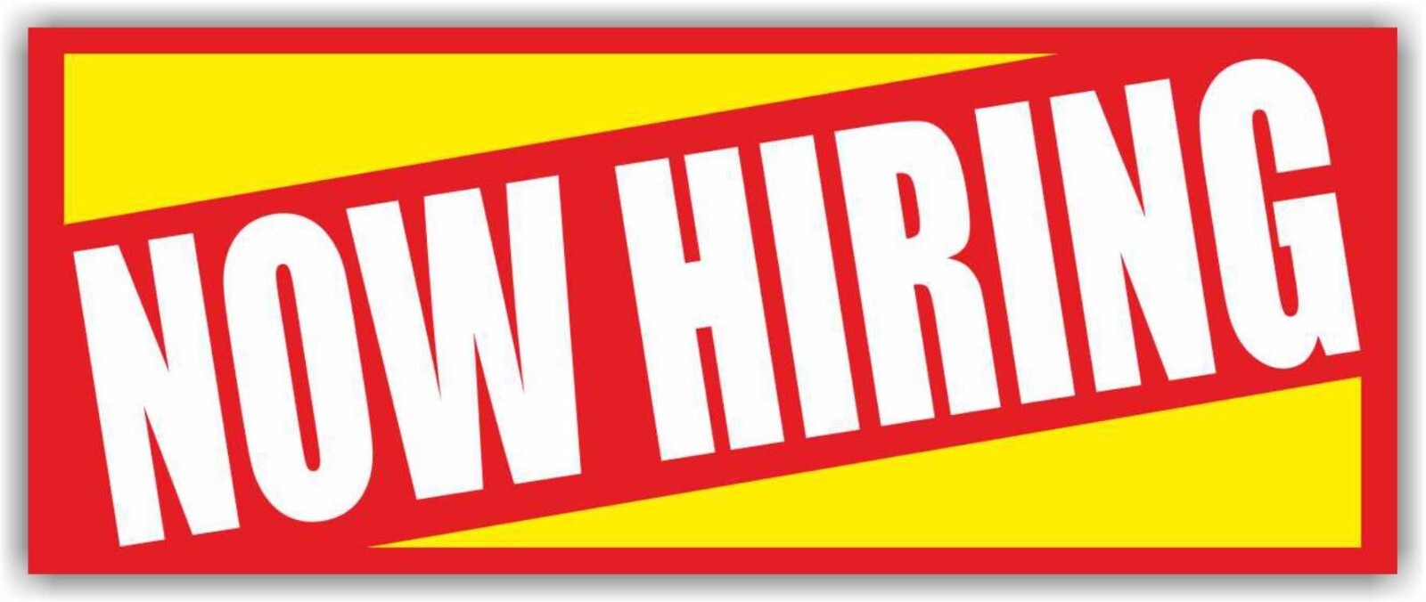 NOW HIRING Advertising Banner Vinyl Mesh Sign job shop bar buffet car service