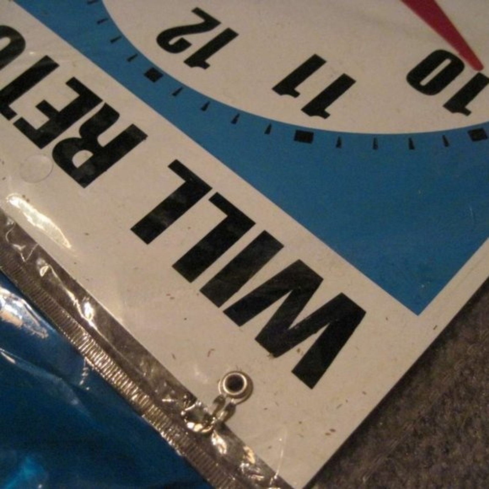 Bazic Rectangular Open Come In Will Return Adjustable Clock Sign Chain 9 x 7.5 “