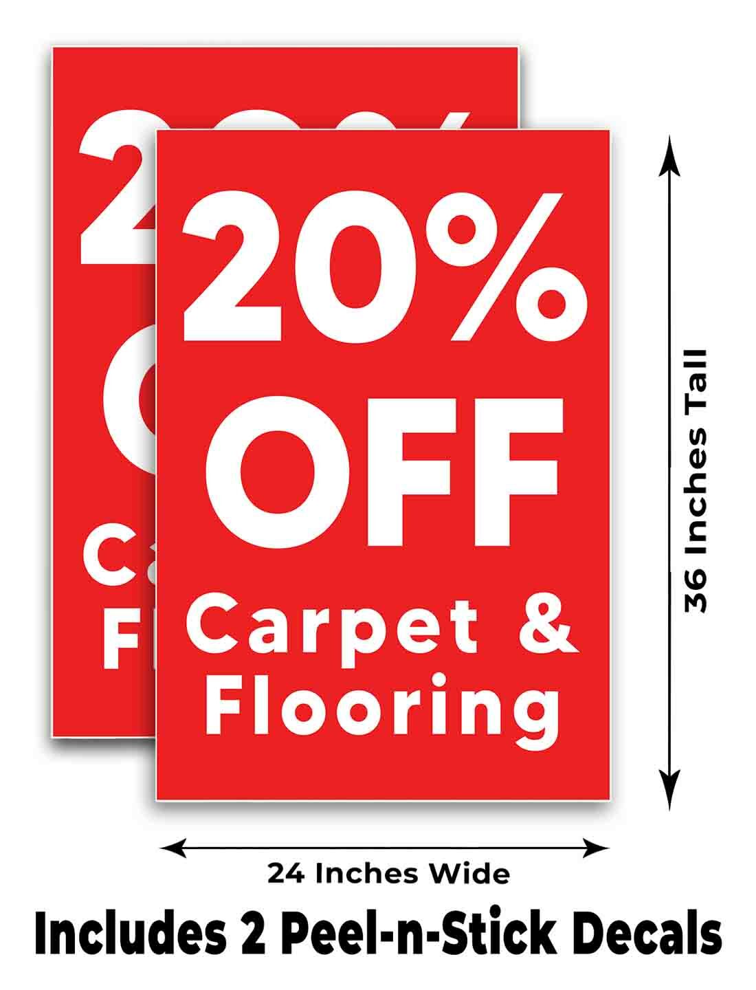 20% Off Carpet & Flooring Signicade 24×36 A Frame Sidewalk Sign Double Sided