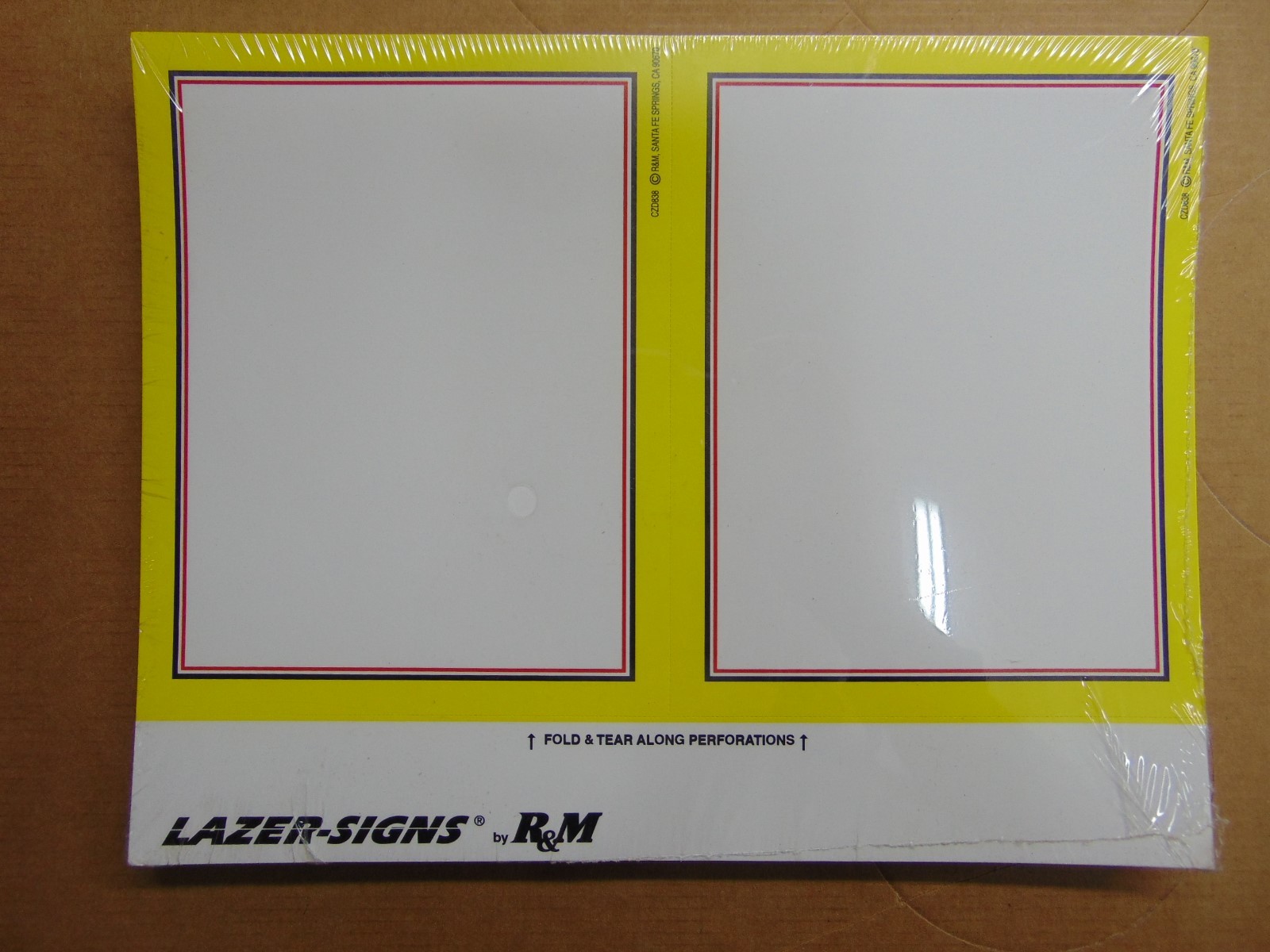 200 – 5.5″ x 7″ Yellow Border Business Retail Sale Sign Cards, Printable!