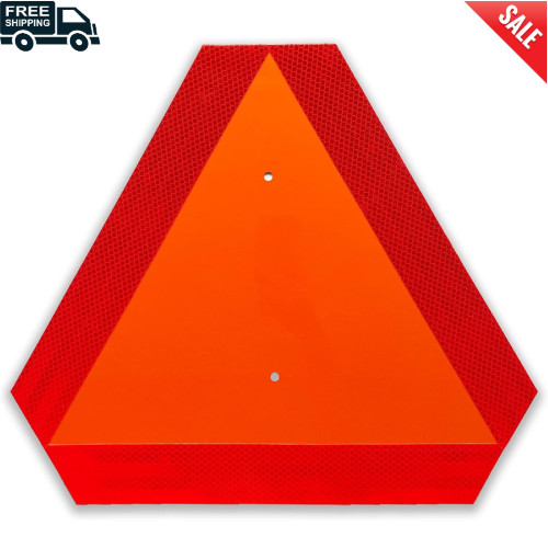 Slow Moving Vehicle Triangle Sign Plastic Farm Triangle Safety Sign SMV Sign