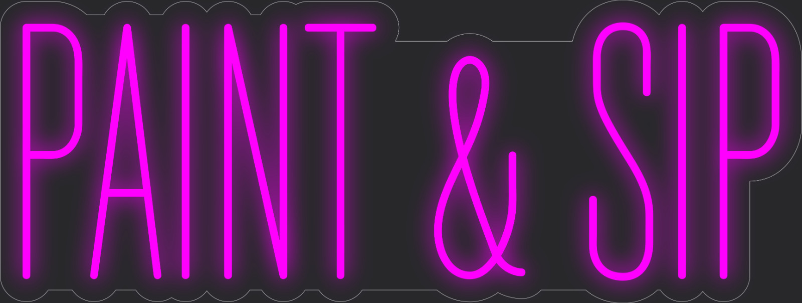 Paint sip Neon LED Sign Business Wall Decor Lighted Store Sign 36 x 14 in.