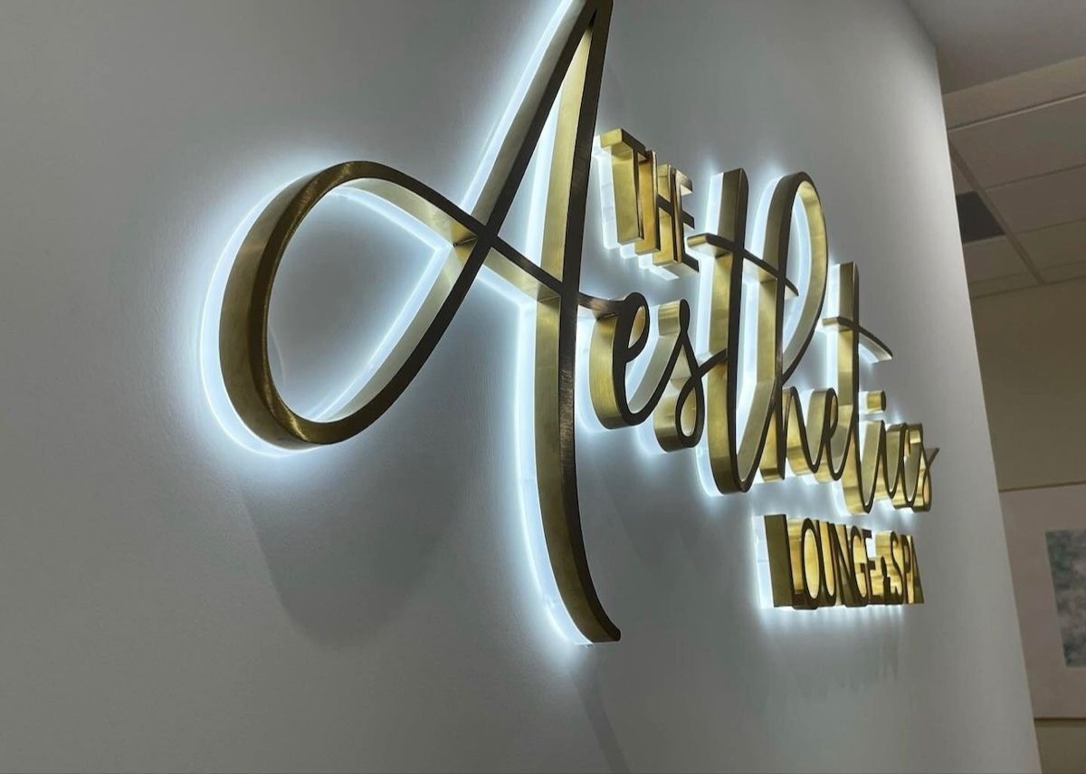 Custom 3D Backlit Metal Sign – Weatherproof Business Logo Wall Sign for Branding