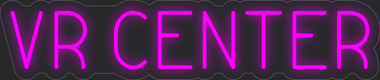 VR center Neon LED Sign Business Wall Decor Lighted Store Sign 36 x 7 in.