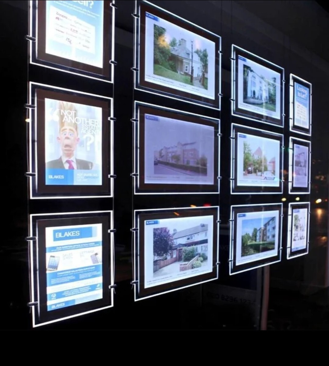 A2 crystal ultra thin backlit light box frame, advertising, art, agency display