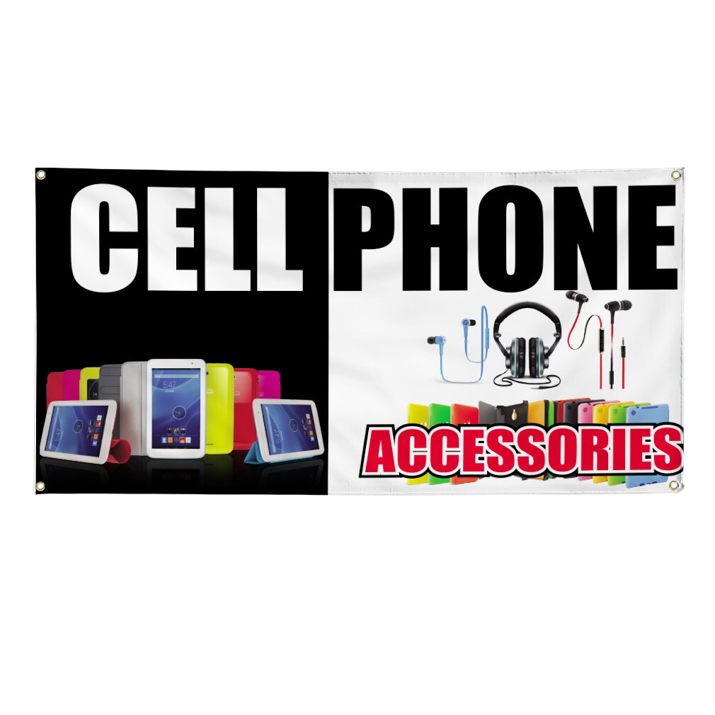 Vinyl Banner Multiple Sizes Cell Phone Accessories Business A Retail Outdoor