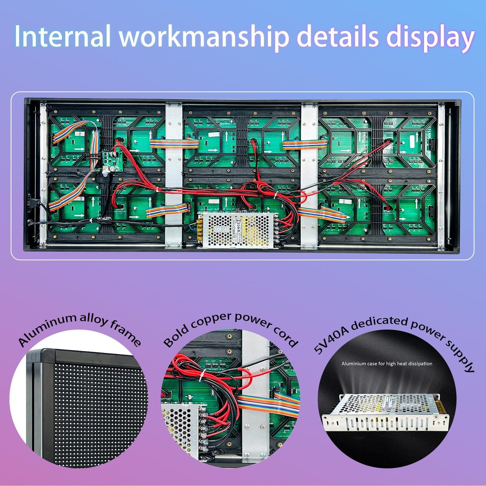 P6 Programmable Led Sign Custom Scrolling Outdoor Digital Signs Display 40″X17″