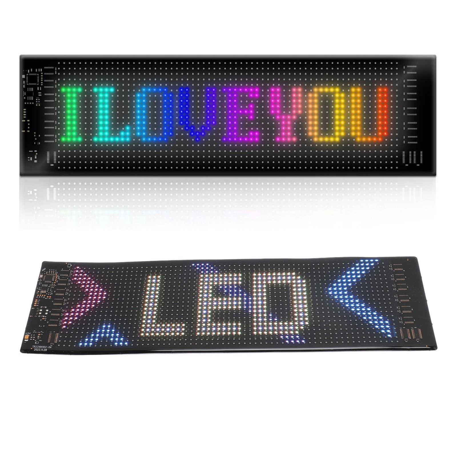 LED Car Sign Professional 13.7×4.0inch Thin Waterproof Scrolling Programmab IFZL