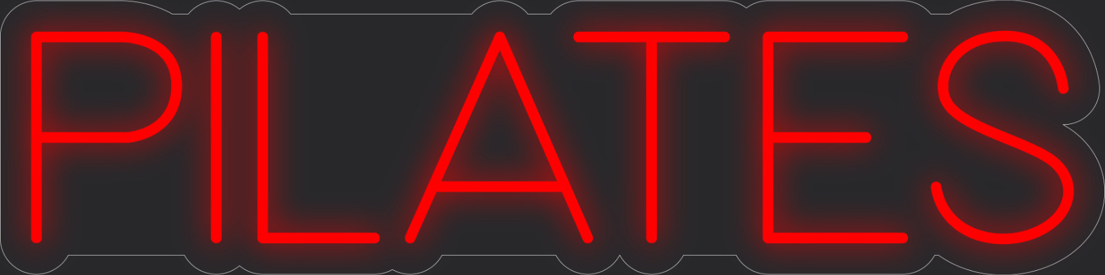 Pilates Neon LED Sign Business Wall Decor Lighted Store Sign 36 x 9 in.