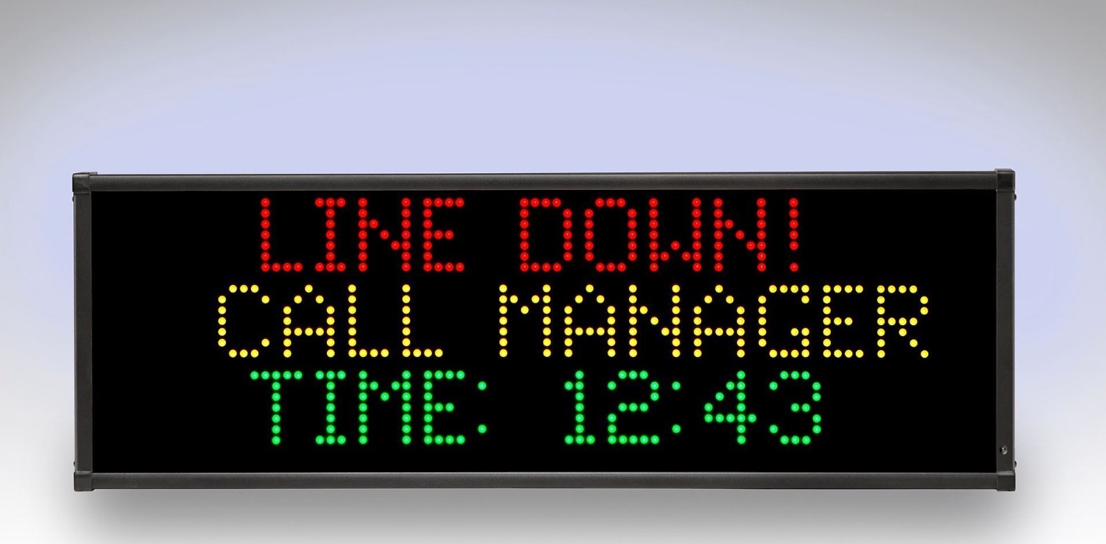 Industrial LED Sign EIP/Profinet 26.5″x8.5″ Multi-Color Display