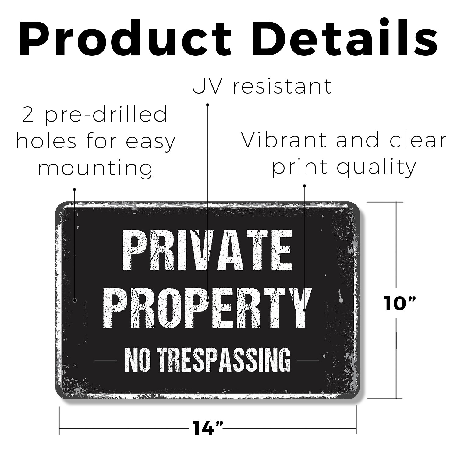 Private Property No Trespassing Sign No Soliciting No Shortcuts for Yards