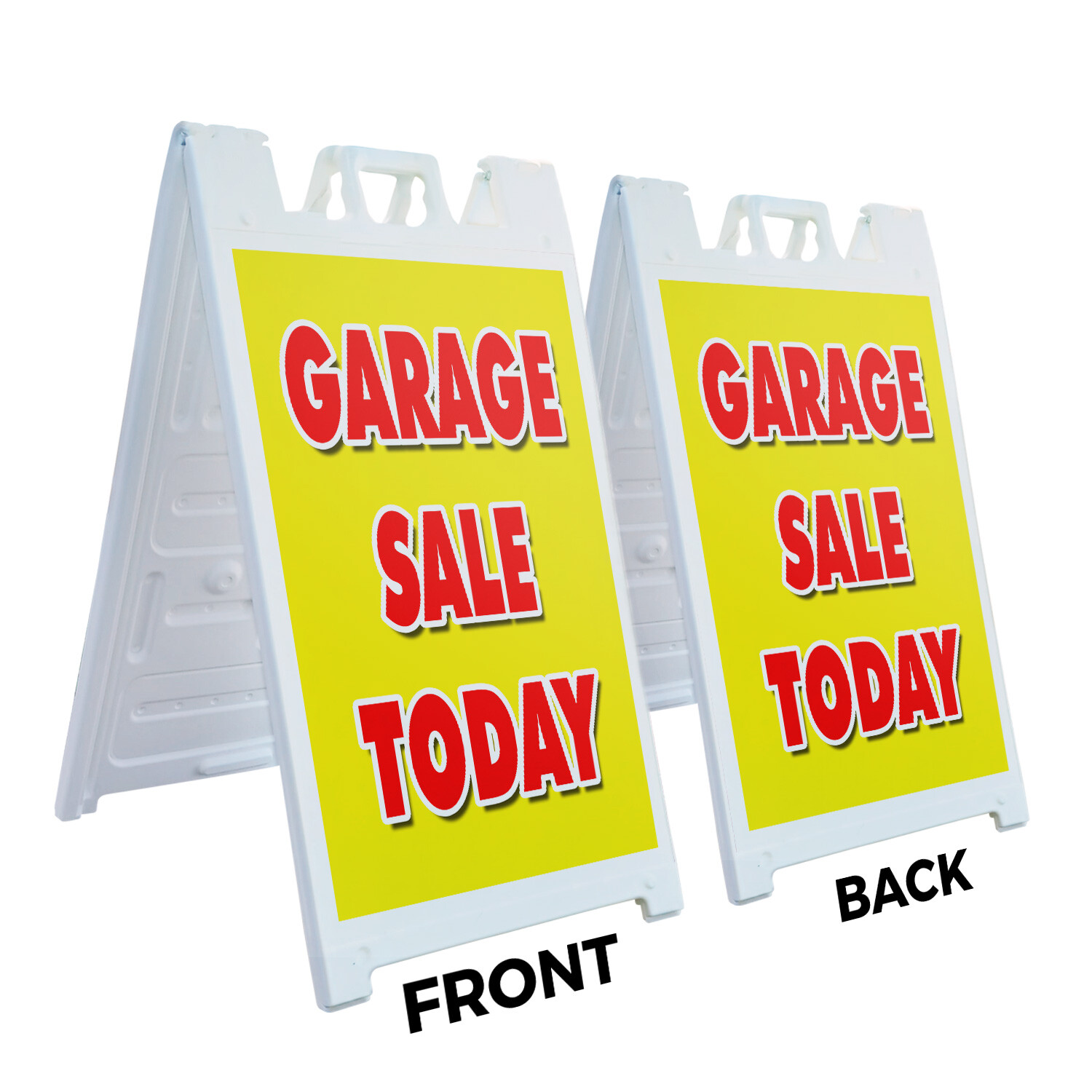 A-frame Sidewalk Garage Sale Today 24″ x 36″ Double Sided A-Frame Sidewalk Sign