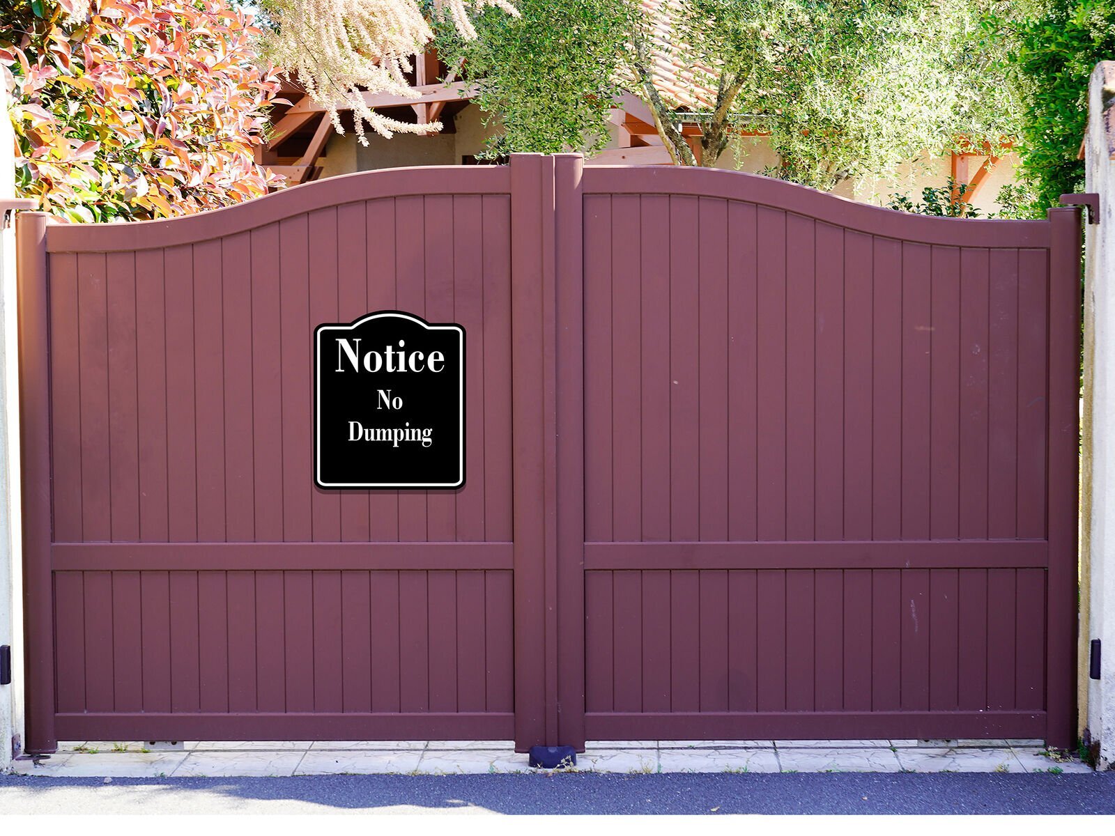 Notice No Dumping BLACK Aluminum Composite Sign
