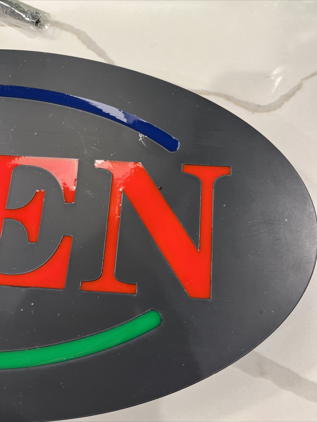 LED Open 17in X 9in Oval Illuminated Sign – Multi-Color- 3 Mode READ See Pics