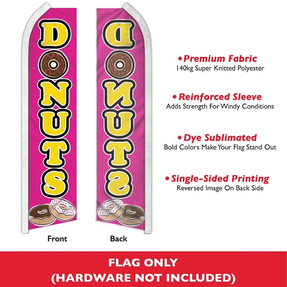 Donuts Advertising Swooper Feather Flutter Flag Food Concessions PK