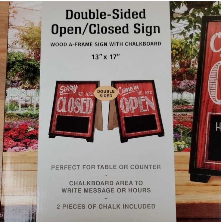Excello Global Products Double-Sided Wood Magnetic Chalkboard A-Frame Sign 13×17