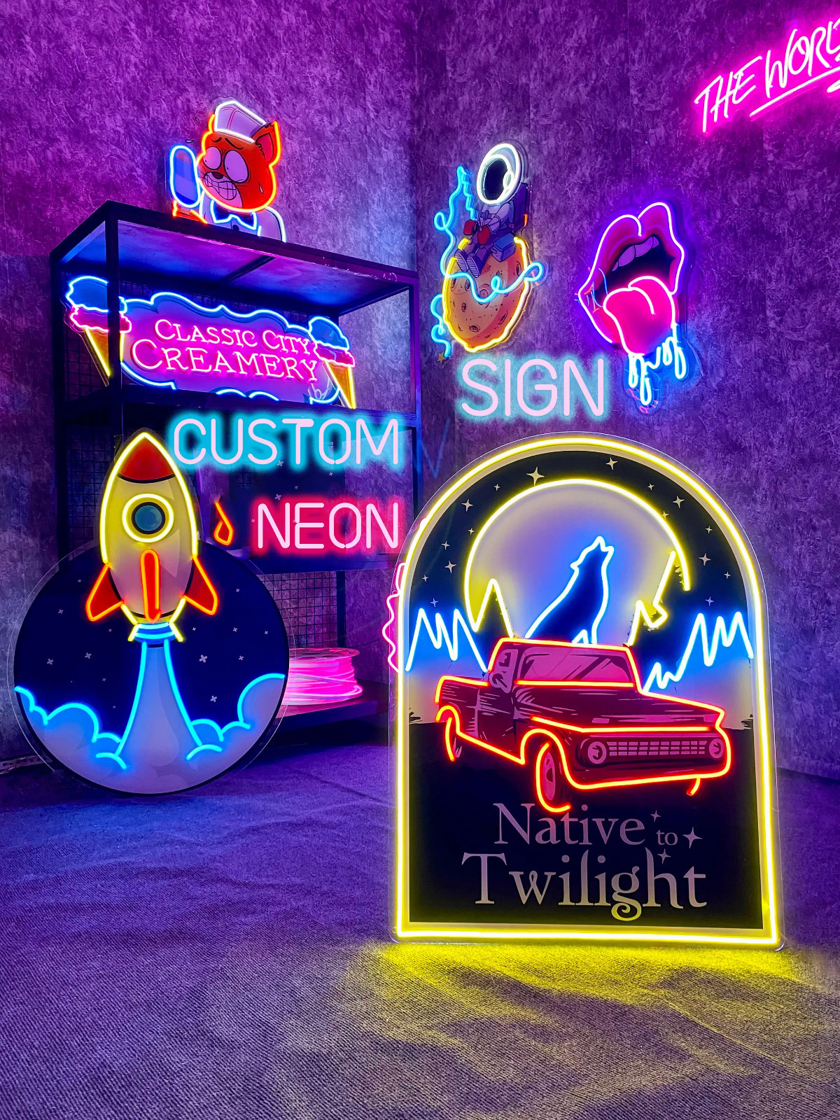 Airsoft Neon LED Sign Business Wall Decor Lighted Store Sign 36 x 24 in.