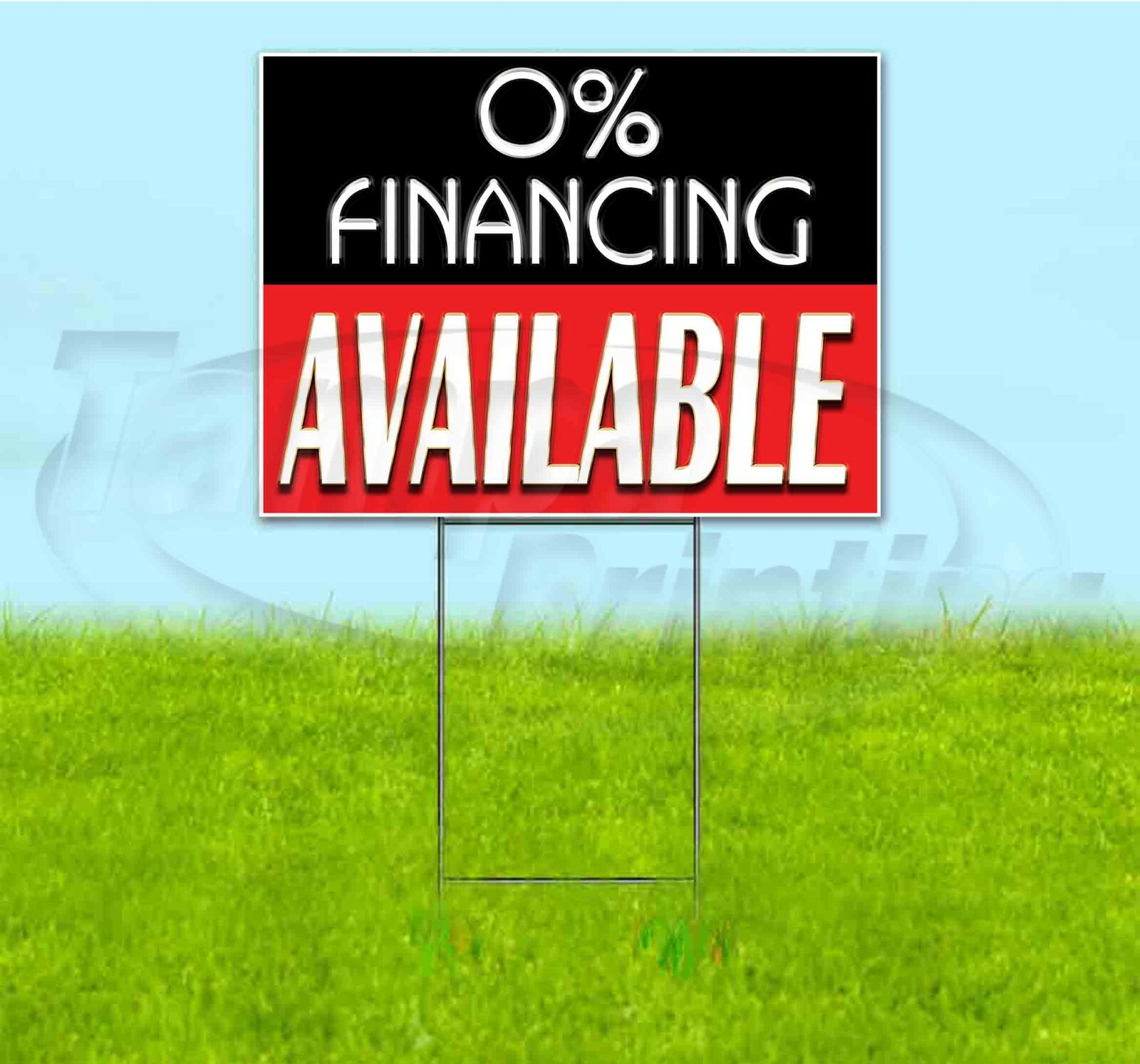 0% FINANCING AVAILABLE 18×24 Yard Sign WITH STAKE Corrugated Bandit USA BUSINESS