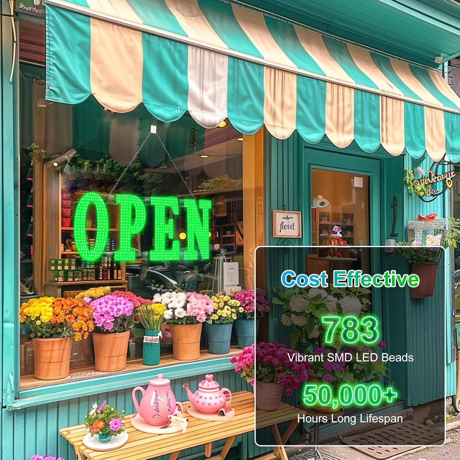 30″X10″ Large LED Open Signs for Business Super Bright Unique Design Open Sign w