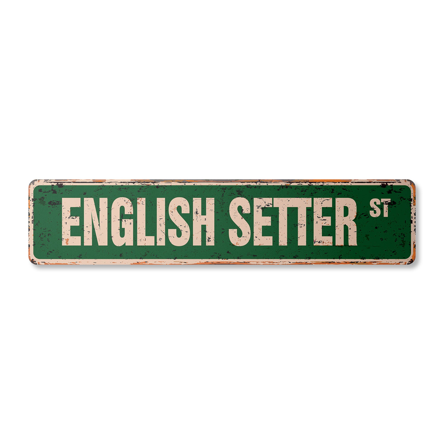 ENGLISH SETTER Vintage Street Sign Childrens Name Room Metal Sign