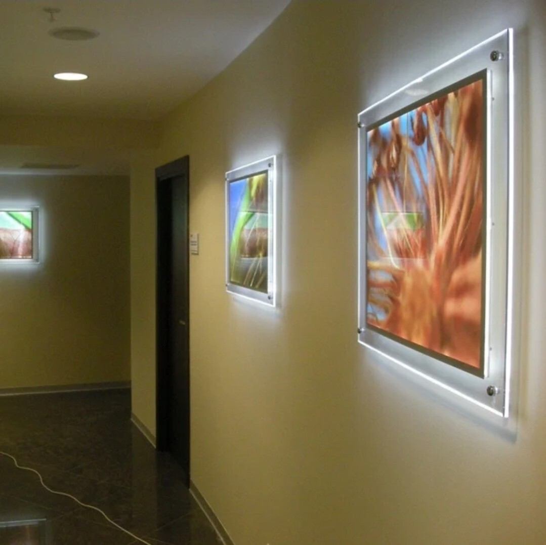 A2 crystal ultra thin backlit light box frame, advertising, art, agency display
