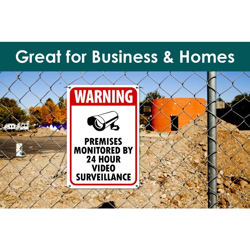 Surveillance Signs cctv Warning Signs 24 Hour Video Surveillance Sign 8X12IN