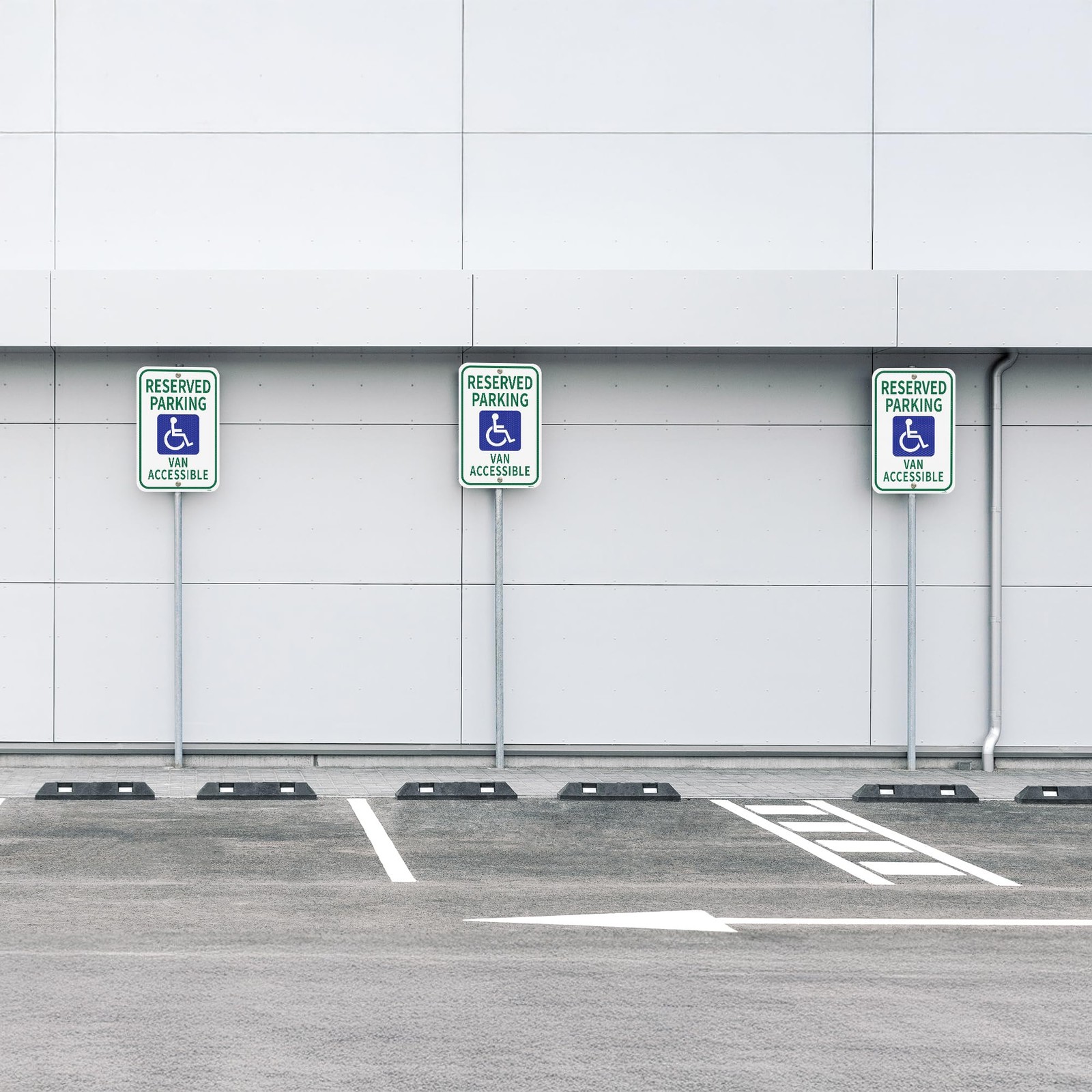 2 PCS 12×18 Inch Handicap Reserved Parking Sign 4M Reflective Weather Resist