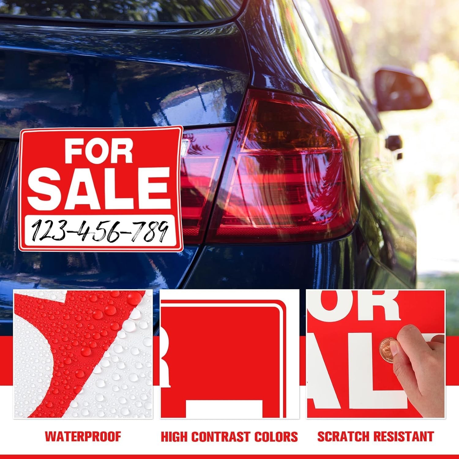 Seajan 25 Pcs for Sale Signs for Car 9 x 12 Inches Auto Sales Signs Vehicle, Hou