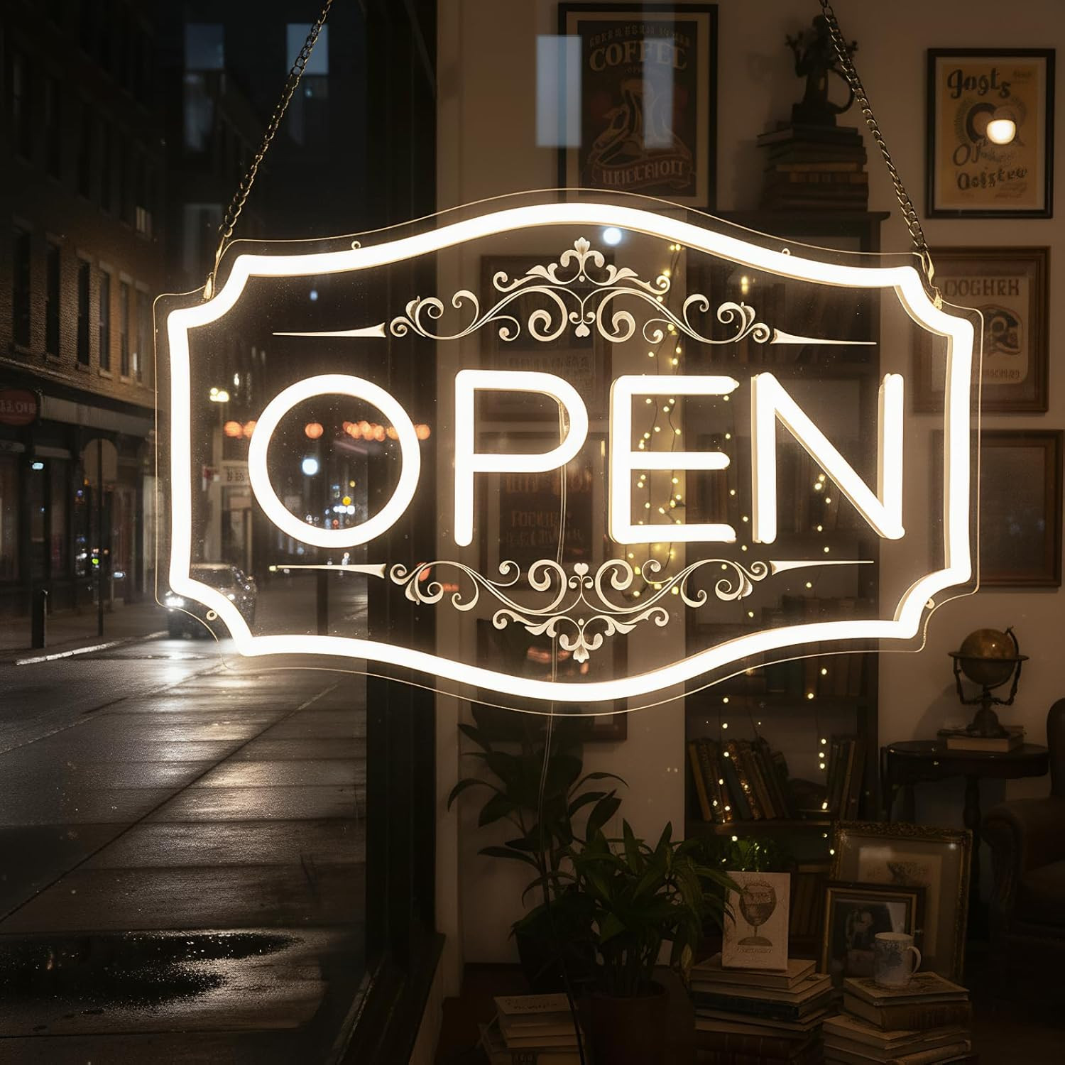Open Sign for Business, LED Dimmable Neon Open Sign with 12V/2A Adapter, 16.5″ X